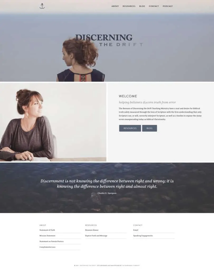 Discerning the Drift website