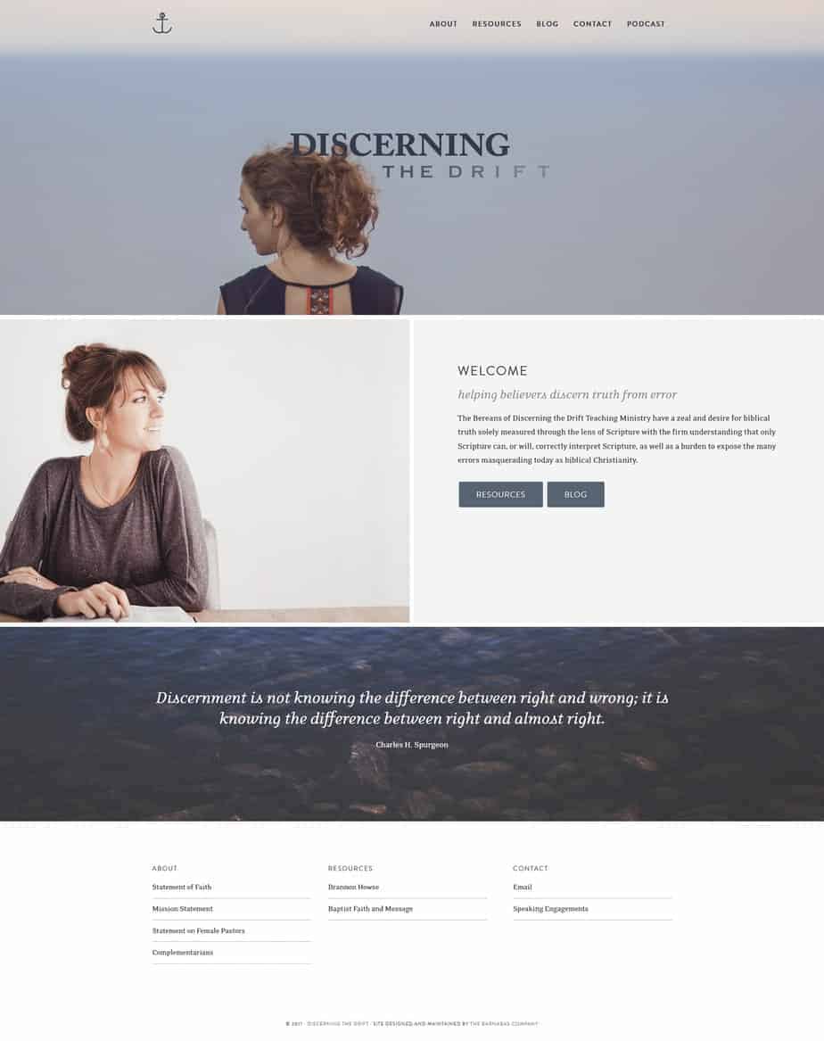 Discerning the Drift website