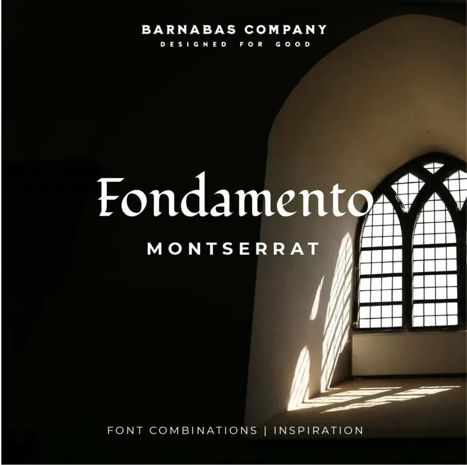 Font combination: Fondamento-Monteserrat
