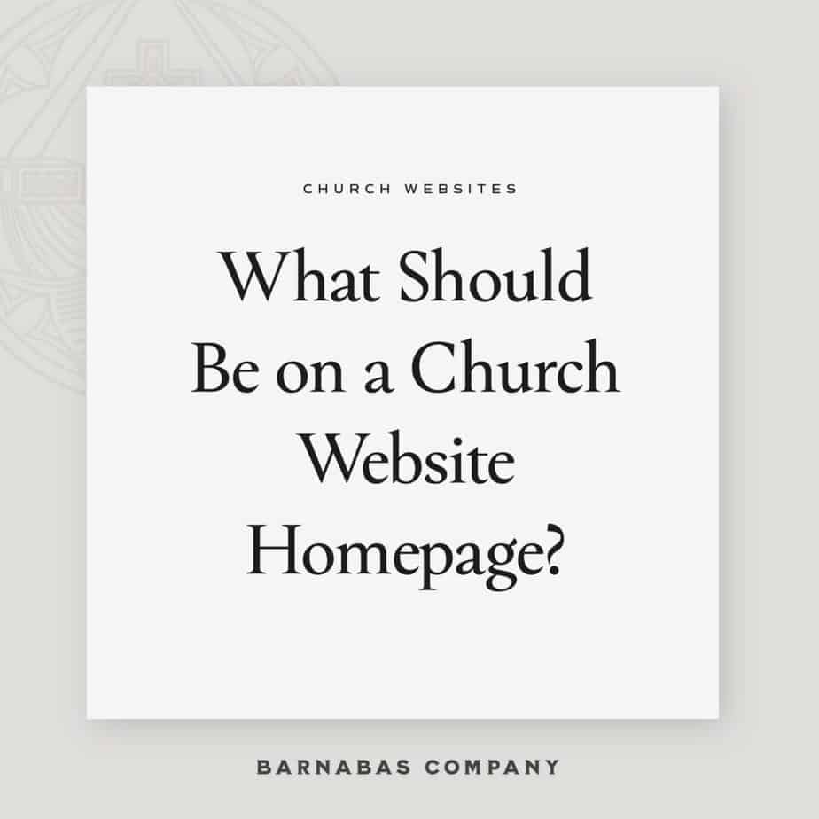 What Should Be On a Church Website Homepage?