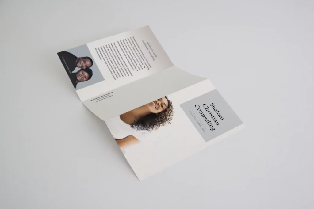 shalom Christian counseling brochure design
